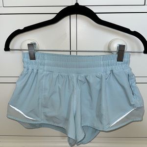 Lululemon Ice Blue Hotty Hot shorts 2.5 in